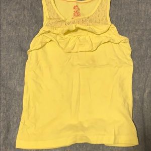 Yellow lace girls top